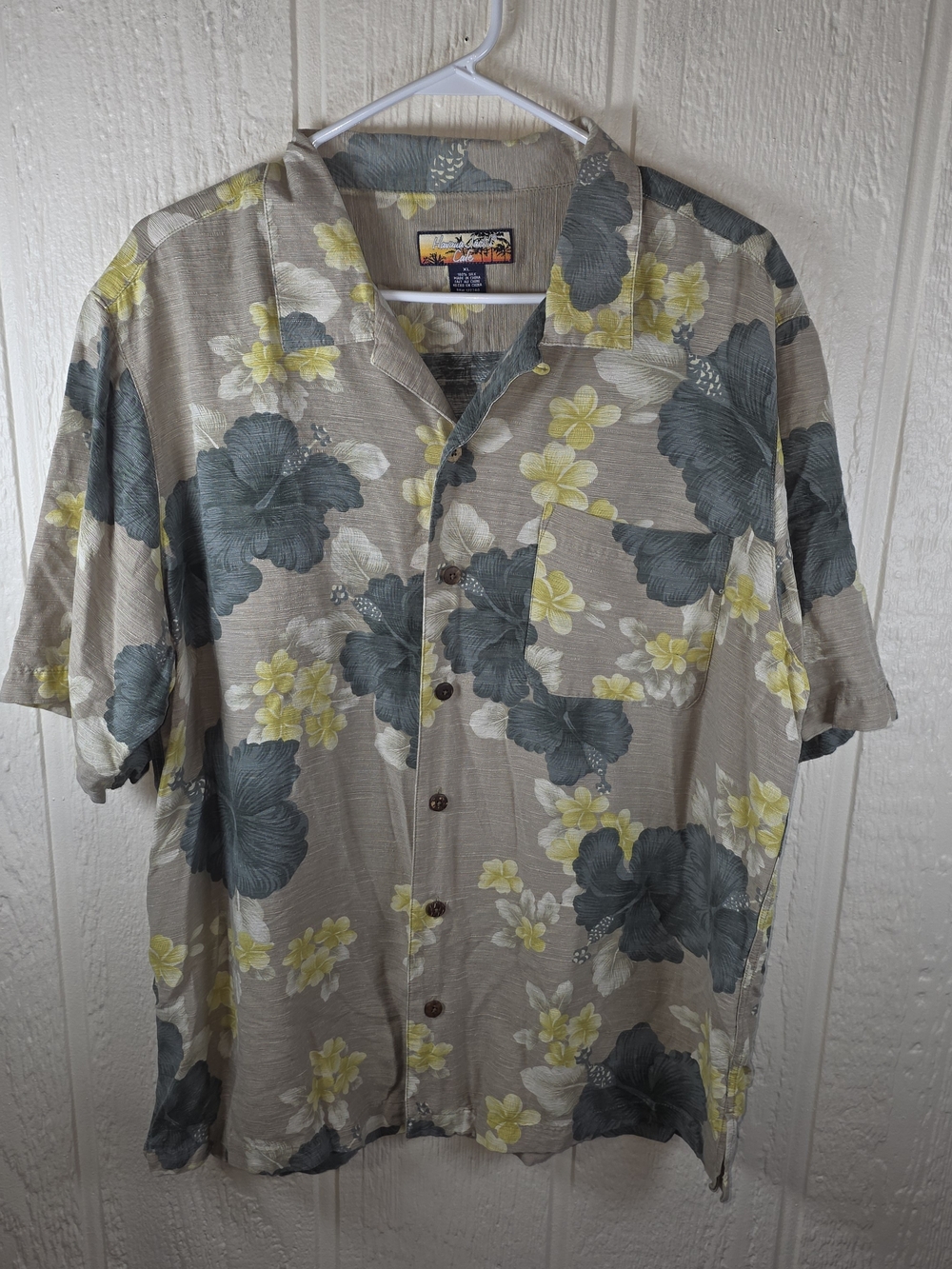 Men's Havana Jack's Cafe Hawaiian Shirt, Size XL, 100% Silk